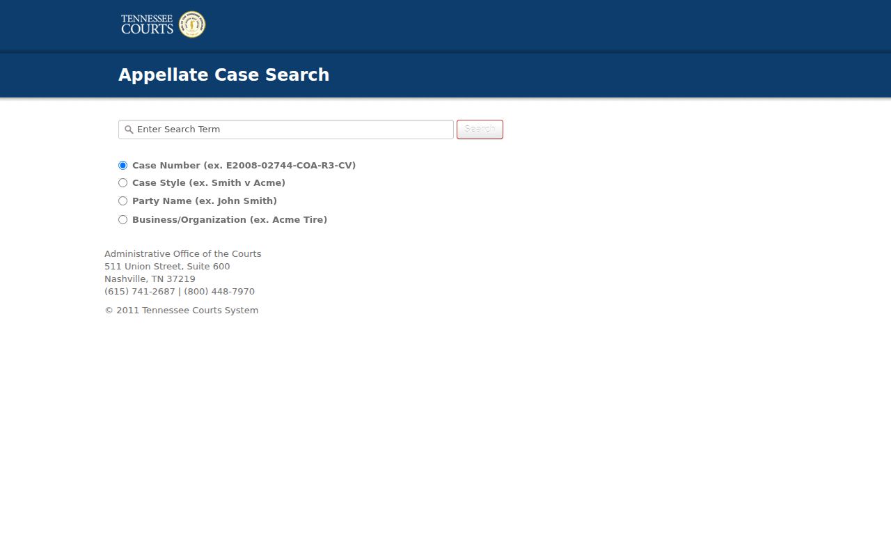 Shelbyville resident lookup Tennessee appellate public case history